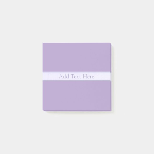 Lila, anpassbarer eleganter Leichtlavender Post-it Klebezettel (Vorderseite)