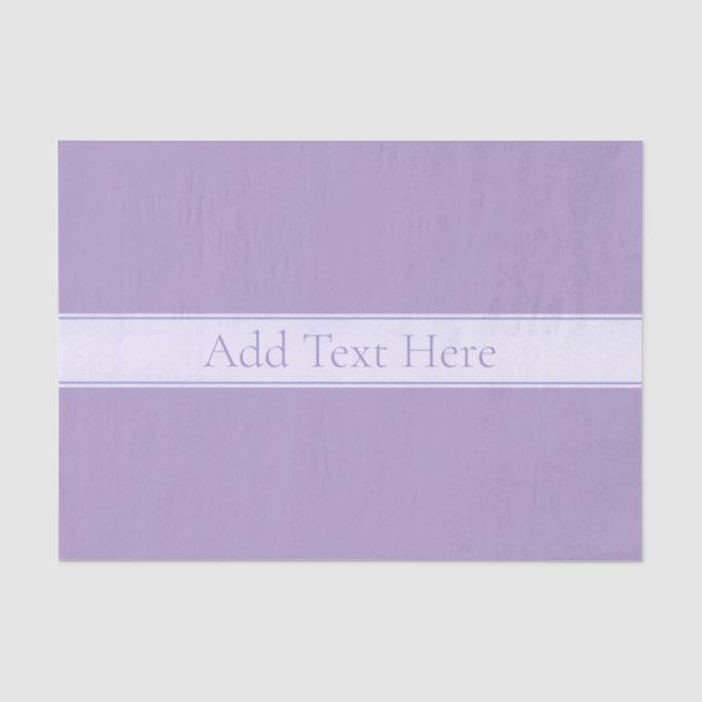 Lila, anpassbarer eleganter Leichtlavender Seidenpapier (Vorderseite)
