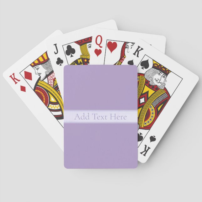 Lila, anpassbarer eleganter Leichtlavender Spielkarten (Rückseite)