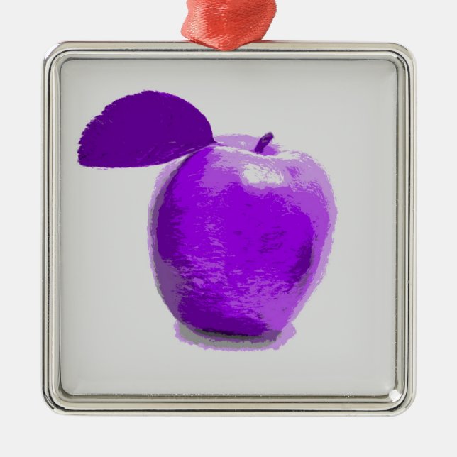 Lila Apfelmalerei Kunst Ornamente (Vorne)