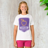 Lila Apple Abzeichen Design Fruit Lover