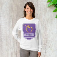 Lila Apple Abzeichen Design Fruit Lover