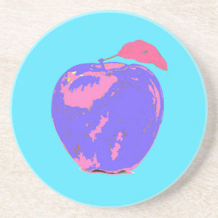 Lila Apple Pop Art Getränkeuntersetzer
