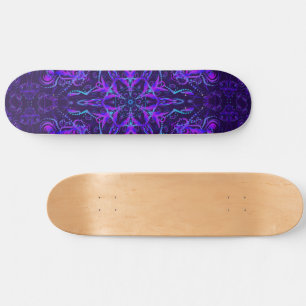 Lila Aqua Blue Black Beautiful Skateboard