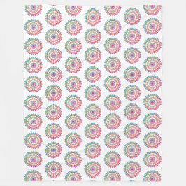 Lila Aqua Mandala Boho Benutzerdefinierter Hinterg Fleecedecke