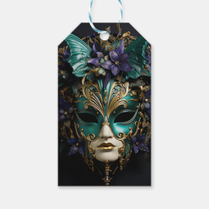 Lila Aqua Masquerade Masken Mardi Gras Drama Geschenkanhänger