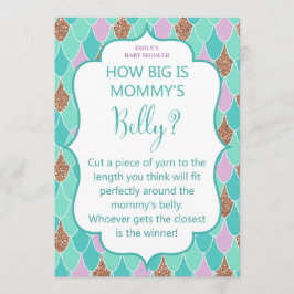 Lila Aqua Mermaid Kinderduschenspiel Einladung