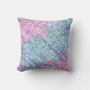 Lila Aqua Unicorn Glitzer Kissen