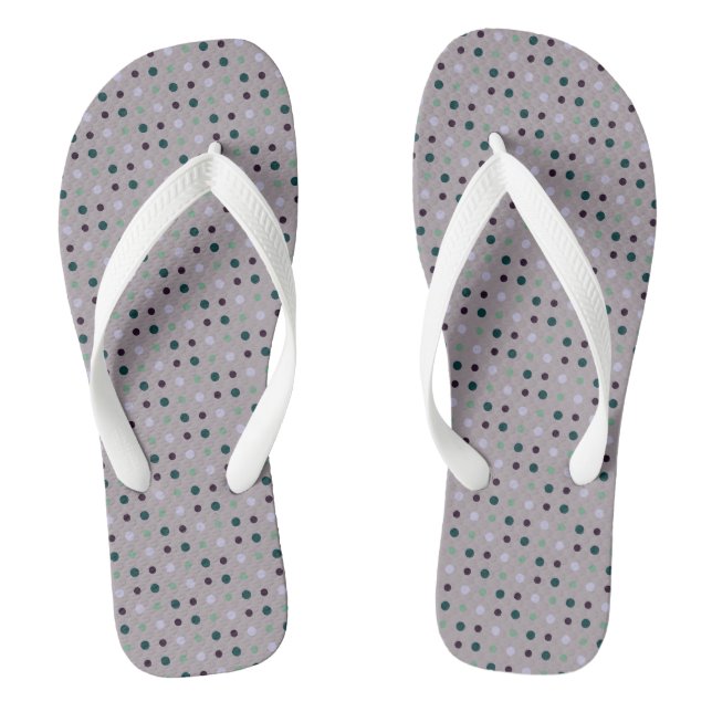 Lila, Aquamarin und grün Flip Flops (Fußbett)