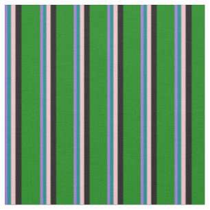 Lila, Aquamarine, rosa, schwarze und grüne Linien Stoff
