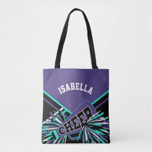 Lila, Aquamarine, Schwarz-Weiß-Chefdesign Tasche