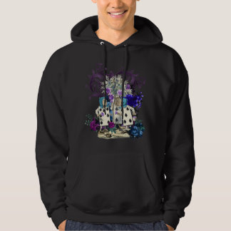Lila Aquamarine Steampunk Cards Rose Garden Alice Hoodie