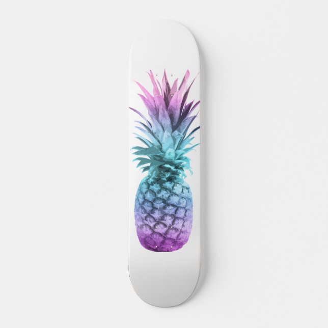 Lila Aquamariner Ananas Skateboard (Vorne)