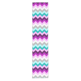 Lila Aquamariner Chevrons Kleiner Tischläufer