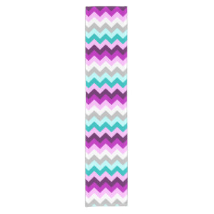 Lila Aquamariner Chevrons Kleiner Tischläufer