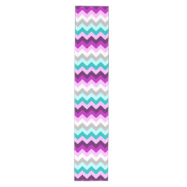 Lila Aquamariner Chevrons Mittlerer Tischläufer