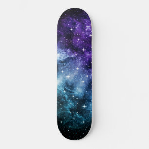 Lila Aquamariner Galaxienebel Traum Nr. 1 Skateboard