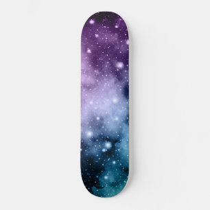 Lila Aquamariner Galaxienebel Traum Nr. 2 Skateboard
