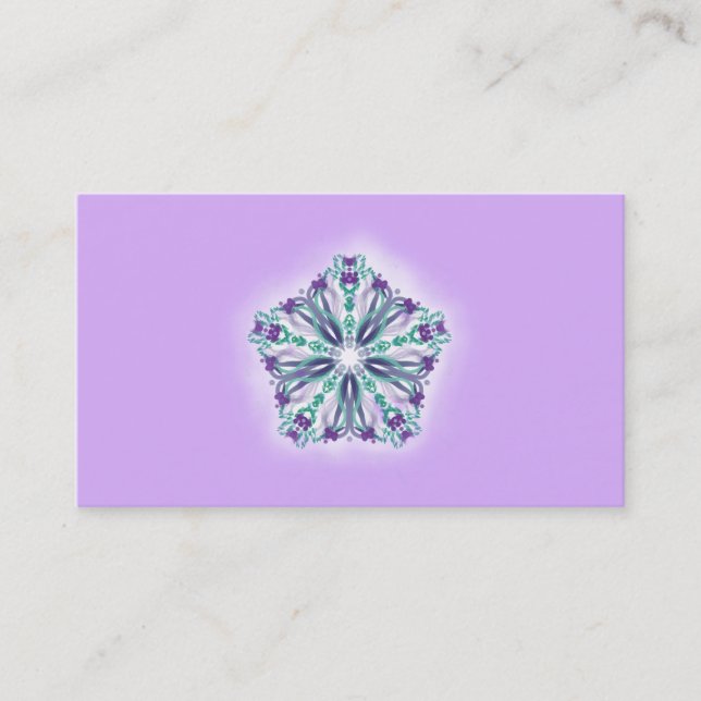 *~* lila aquamariner Lavendel-Stern-HeilerMandala Visitenkarte (Vorderseite)