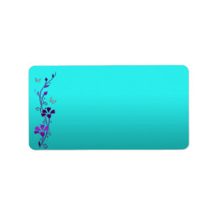 Lila aquamarines Adressen-Etikett des Adressaufkleber