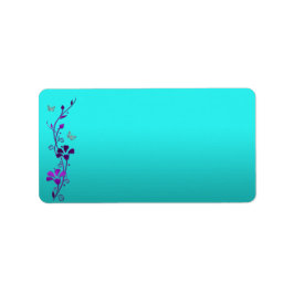 Lila Aquamarines Silver DRINT-AT-ZUHAUSE-Adresseti Adressaufkleber