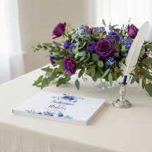 Lila Aquarell Blumenbuch