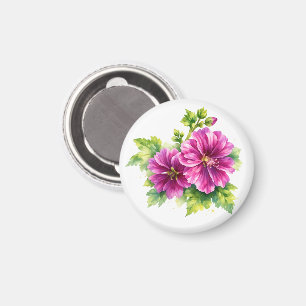 Lila Aquarell-Blumenillustration Magnet
