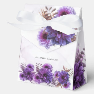Lila Aquarell-Chrysanthemen-Hochzeit Geschenkschachtel