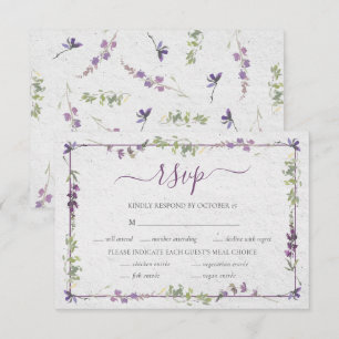Lila-Aquarell-Essen-Auswahl-RSVP-Karte RSVP Karte