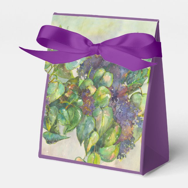 lila Aquarell Geschenkschachtel (Vorderseite)