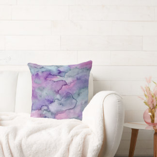 Lila Aquarell Kissen