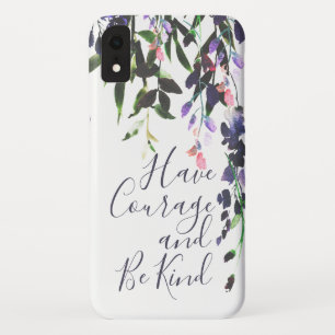 Lila Aquarell Vintage Blumen Drop Zitat Case-Mate iPhone Hülle