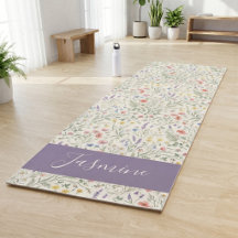 Lila Aquarell-Wildblumen-Boho-Name nach Maß