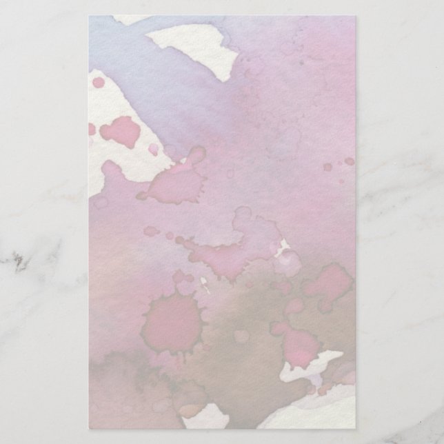 Lila Aquarellbilder Briefpapier (Vorderseite)