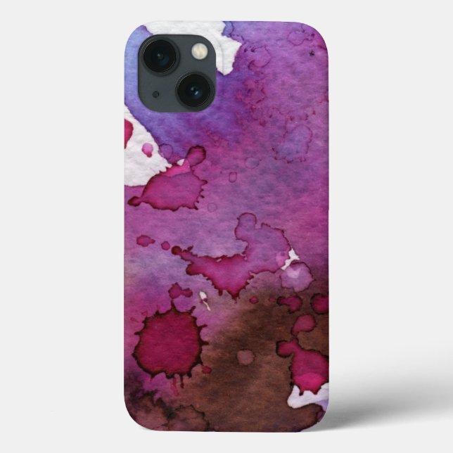 Lila Aquarellbilder Case-Mate iPhone Hülle (Rückseite)