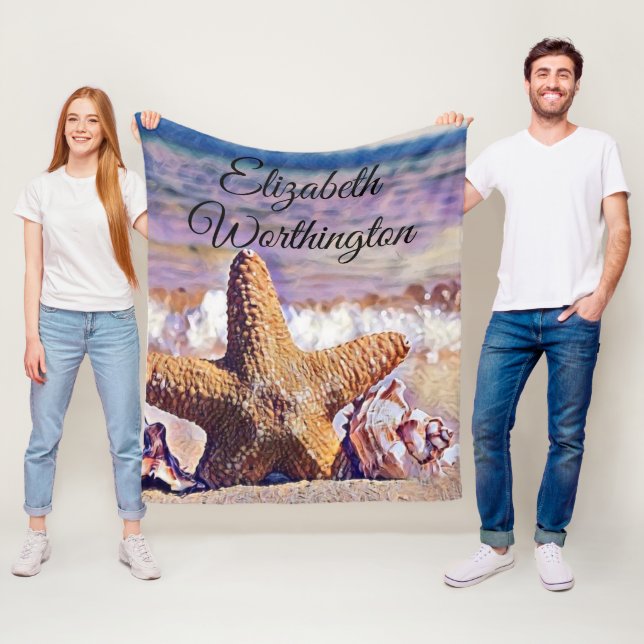 Lila Aquarellbilder Fleecedecke (Beispiel)