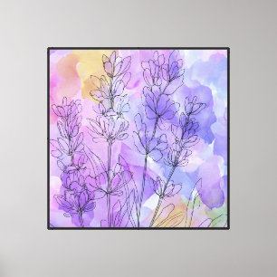 Lila Aquarellbilder Leinwanddruck