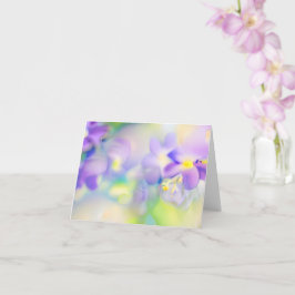 Lila Aquarellblüten individuell anpassbar Karte