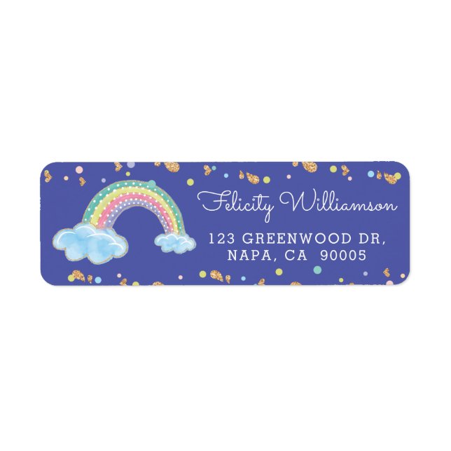 Lila Aquarellbrasse Confetti Kinderdusche (Vorne)