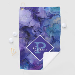 Lila Aquarellfarbe Abstrakt mit benutzerdefinierte Golfhandtuch