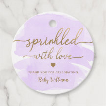 Lila Aquarellfarbe mit Liebe-Kinderdusche