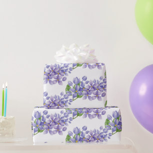 Lila Aquarellfarben Lilac-Blume Geschenkpapier