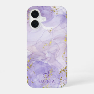 Lila Aquarellfarben-Tinte für Lilac individuell ei iPhone 16 Hülle