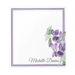 Lila Aquarellfarben-Violetten Notizblock