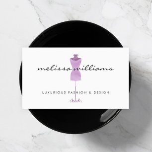 Lila Aquarellkleid Mannequin Mode Boutique Visitenkarte