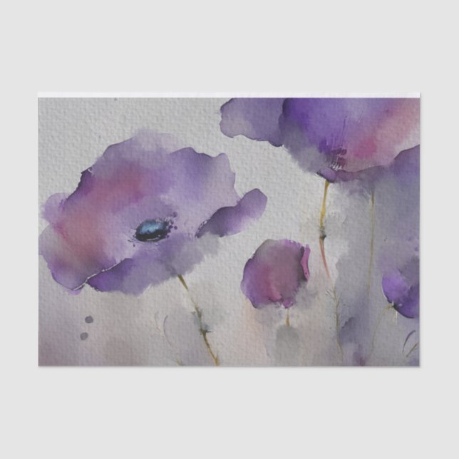 Lila Aquarellpfeifen Seidenpapier (Vorderseite)
