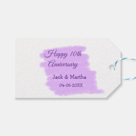 Lila Aquarellplatz, modern 10 Jahre alt Geschenkanhänger