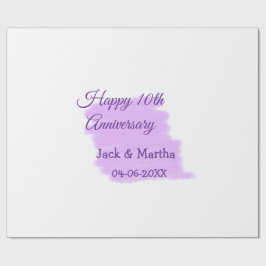Lila Aquarellplatz, modern 10 Jahre alt Geschenkpapier