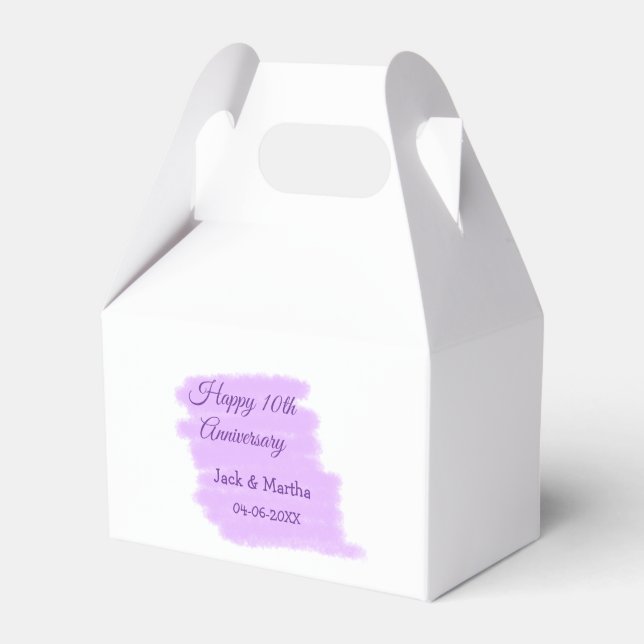 Lila Aquarellplatz, modern 10 Jahre alt Geschenkschachtel (Vorderseite)