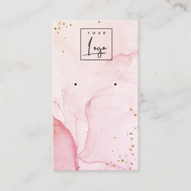 Lila Aquarelltextur mit rosa Ofendarstellung Visitenkarte (Vorderseite)